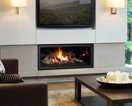 Add a warm Contemporary<br /> Gas Fireplace to your home